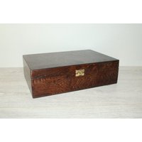 Erinnerungsbox Aus Dunkel Gebeiztem Holz Schmuckbox | 33 X 20 9 cm von WoodPower