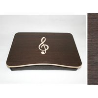 Frühstückstablett/Holz-Laptop-Bett-Tablett Ipad-Tisch Laptop-ständer Mit Violinschlüssel-Inlay Musiker-Geschenk Benutzerdefinierte Themen Verfügbar von WoodPower