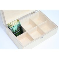 Hölzerne Teebox Mit 6 Fächern Unfertiger Sperrholz-Andenken-Organizer von WoodPower