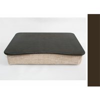 Hölzernes Betttablett/Kissentablett Frühstückstablett Laptopständer "Dark Brown" von WoodPower