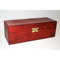 Rote Holz Aufbewahrungsbox Schmuckschatulle Mit 3 Fächern von WoodPower