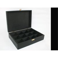 Schwarze 12 Fächer Teebox Aus Holz/Aufbewahrungsbox Schmuckschatulle Personalisierte Box Tee-Organisator von WoodPower