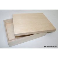 Unfertige Holzkiste Diy Projektbox in A4 Größe von WoodPower