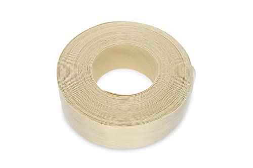WoodPress® 40 mm Echte Birke zum Aufbügeln - 7,5 m Rolle - vorgeklebtes Holzfurnierband für einfache DIY-Anwendung - deckt den Rand einer Standard-MDF-Platte ab von WoodPress