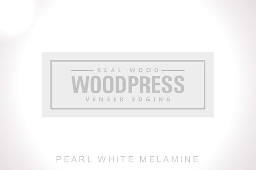WoodPress® 40mm Perlweiß Melamin Kantenumleimer mit Schmelzkleber – 7,5m Rolle – Einfaches Aufbügeln für Heimwerker von WoodPress