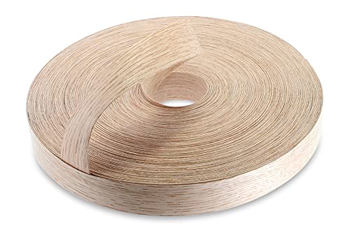 Wordpress® 30 mm Roteiche Echtholz Kantenumleimer mit Schmelzkleber – 50m Rolle – Einfache Anwendung zum Aufbügeln von WoodPress