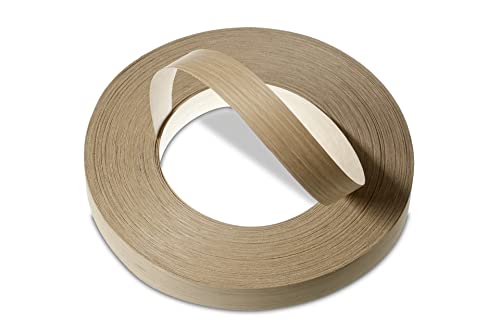 WordPress® 40 mm Eiche Echtholz Kantenumleimer mit Schmelzkleber – 50m Rolle – Einfache Anwendung zum Aufbügeln von WoodPress