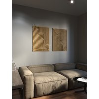 Moderne Holz Wand Dekor Set - Wandkunst Dekor Deko Abstrakte 2Er von WoodProductsArtShop