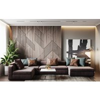 Personalisiert/Nach Maß - Holz Kopfteil Holzwandplatten Holzwanddekoration 3D Wandplatten Art Decor Einfach Zu Installieren von WoodProductsArtShop