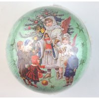 Weihnachtskugel Pappe Zum Befüllen Candy Container Weihnachten Nikolaus Advent Vintage Shabby Christmas Noel von WoodStockShop