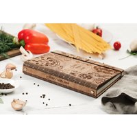 Muttertagsgeschenk, Rezeptbuch, Personalisiertes Kochbuch, Notizbuch Aus Holz, Geschenk Für Freundin, Mutter, Tochter Geschenk, Rezeptordner von WoodTodayEU