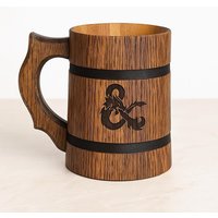 Eiche D&d Becher Mit Gravur Dungeon Master Geschenk, Gamer Bierkrug 20Oz von WoodWerkGift