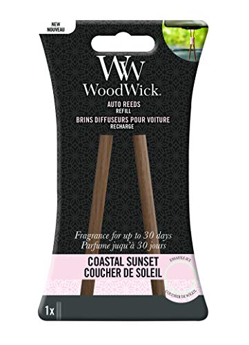 WoodWick Auto Reeds Nachfüller | Autolufterfrischer | Coastal Sunset | bis zu 30 Tage Duft | 2 Stück von WoodWick
