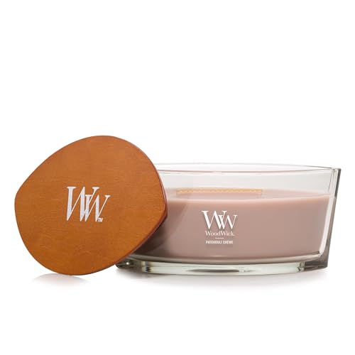 WoodWick Duftkerze mit knisterndem Docht | Ellipsen-Kerze Patchouli Crème | Lang brennende Kerzen: bis zu 50 Stunden Brenndauer | Perfekte Geschenke für Frauen WoodWick Duftkerze mit knisterndem Docht | Ellipsen-Kerze Patchouli Crème | Lang brennende Kerzen: bis zu 50 Stunden Brenndauer | Perfekte Geschenke für Frauen von WoodWick