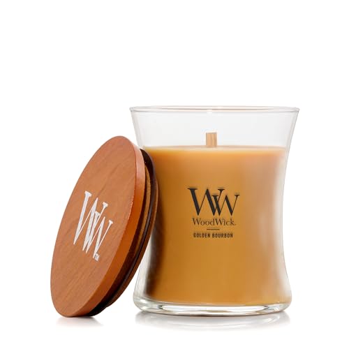 WoodWick Duftkerze mit knisterndem Docht | Mittelgroße Sanduhr-Kerze Golden Bourbon | Lang brennende Kerzen: bis zu 60 Stunden | Perfekte Geschenke für Frauen WoodWick Duftkerze mit knisterndem Docht | Mittelgroße Sanduhr-Kerze Golden Bourbon | Lang brennende Kerzen: bis zu 60 Stunden | Perfekte Geschenke für Frauen von WoodWick