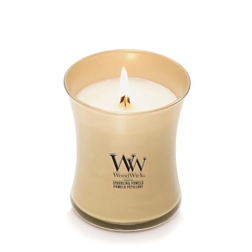 WoodWick Duftkerze mit knisterndem Docht | Sparkling Pomelo Mittelgroße Kerze im Sanduhr-Glas| Lang brennende Kerzen: Bis zu 60 Stunden | Perfekte Geschenke für Frauen WoodWick Duftkerze mit knisterndem Docht | Sparkling Pomelo Mittelgroße Kerze im Sanduhr-Glas| Lang brennende Kerzen: Bis zu 60 Stunden | Perfekte Geschenke für Frauen von WoodWick