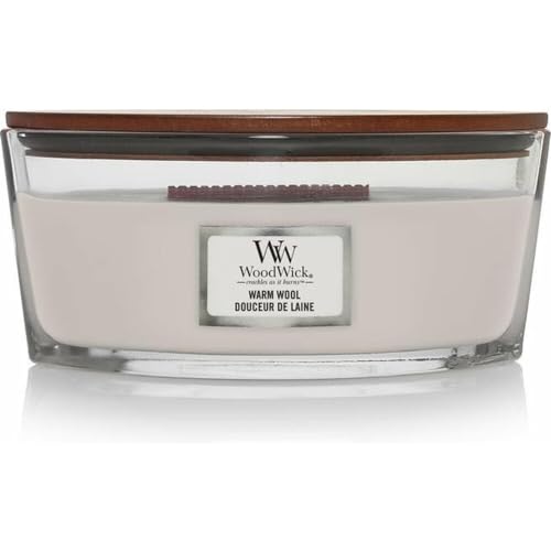 WoodWick WW CANDLE ELIPSE WARM WOOL 1725446E, Weiß/Durchsichtig, 9.2cm x 19.1cm x 12.1cm WoodWick WW CANDLE ELIPSE WARM WOOL 1725446E, Weiß/Durchsichtig, 9.2cm x 19.1cm x 12.1cm von WoodWick