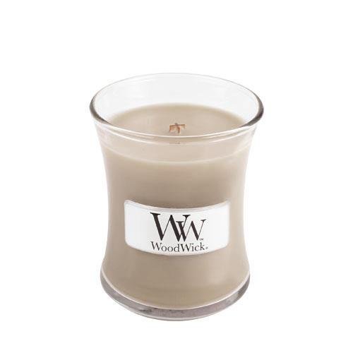 Woodwick, Kleine Kerze im Glas, Duft: Meersalz mit Vanille von WoodWick