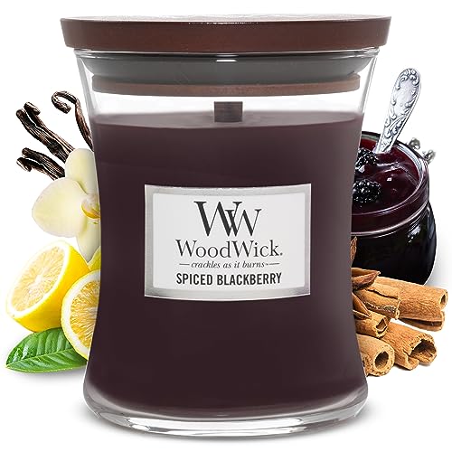 Woodwick Kerze, apple basket, Ellipse, Mittelgroße, Color: Spiced Blackberry von WoodWick