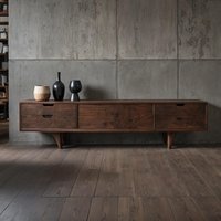 Konsolentisch Aus Nussbaum/Eichen Lowboard Sideboard Tv-Möbel Wohnzimmer Schrank Echtholz Konsolentisch Aus Nussbaum/Eichen Lowboard Sideboard Tv-Möbel Wohnzimmer Schrank Echtholz von WoodYouAdore