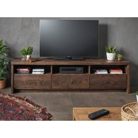 Nussbaum Lowboard/Sideboard Konsolentisch Aus Eiche Tv-Möbel Wohnzimmer Schrank Echtholz von WoodYouAdore