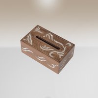 Taschentuchbox Aus Holz Mit Perlmutt Intarsien - Luxus Dekor - Handarbeit - Walnussholz Und Echtes von WoodandChiselStore