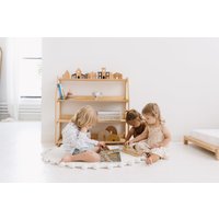 Set Offener Regale Spielzeugaufbewahrung + Kinderkleiderständer, Kleinkinderzimmer, Spielzeugregal, Montessori-Möbel, Offenes Regal von WoodandRoomUA