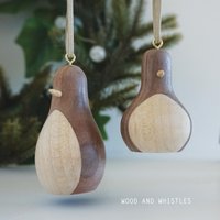 Pinguin Christbaumschmuck | Weihnachtsbaumschmuck Aus Holz, Weihnachtsdeko, Hängende Pinguine von WoodandWhistles