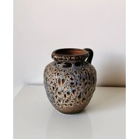 Scheurich West Germany Vase Mit Fat Lava Glasur, Hergestellt in Den 70Er Jahren, Modell 606_14, Krug Vase, Mid Century Keramik von Woodastal