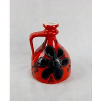 Scheurich West Germany Vase Mit Fat Lava Glasur, Hergestellt in Den 70Er Jahren, Modell 83 20, Rote Vase, Mid Century Keramik von Woodastal