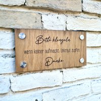 Türschild Klingelschild Eiche Mit Edelstahl Abstandshalter I Personalisierbar Namensschild Hausschild Familienschild Türschild Klingelschild Eiche Mit Edelstahl Abstandshalter I Personalisierbar Namensschild Hausschild Familienschild von WoodbeatManufaktur