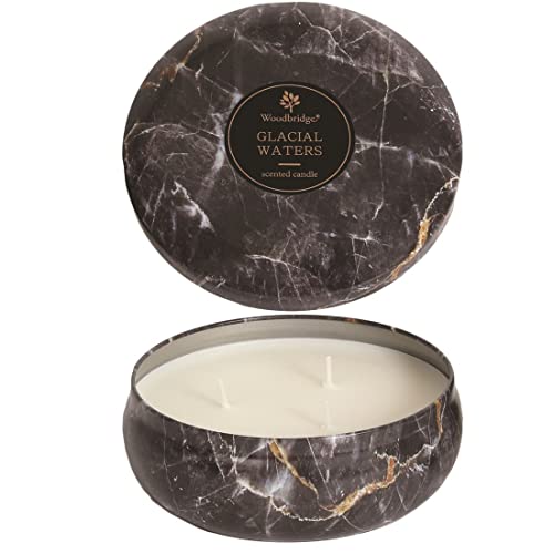 Glacial Waters Marble Candle Tin von Woodbridge