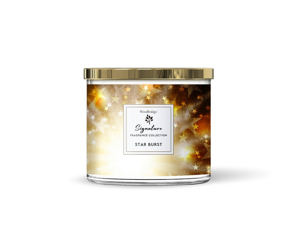 Woodbridge Duftkerze Starburst - 410g (1-tlg), Brenndauer Bis zu 40 Stunden, Duftkerze Fruchtig, Holzig von Woodbridge