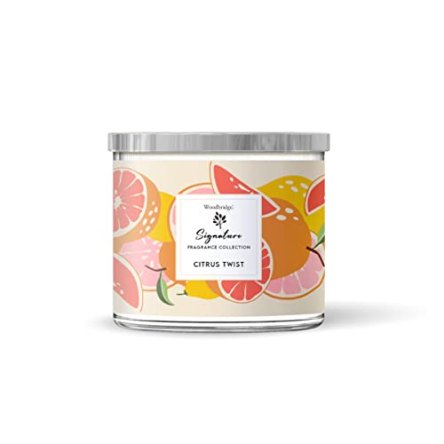 Woodbridge Duftkerze im Glas mit Deckel | Citrus Twist | Duftkerze Zitrone | Kerzen 3 Docht | Kerzen lange Brenndauer (40h) | Geschenk für Frauen von Woodbridge
