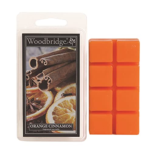 Woodbridge Duftwachs für Duftlampe | Orange Cinnamon | Duftwachs Zimt Orange | 8 Wax Melts für Duftlampe | Raumduft für Aromatherapie | 10h Brenndauer je Melt (68g) von Woodbridge