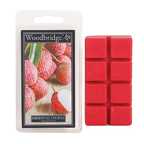 Woodbridge Duftwachs für Duftlampe | Oriental Lychee | Duftwachs Fruchtig | 8 Wax Melts für Duftlampe | Raumduft für Aromatherapie | 10h Brenndauer je Melt (68g) von Woodbridge