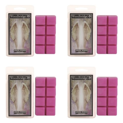 Woodbridge Duftwachs für Duftlampe | 4er Set Angel Wings | Duftwachs Patchouli | 8 Wax Melts für Duftlampe | Raumduft für Aromatherapie | 10h Duftdauer je Melt (68g) von Woodbridge