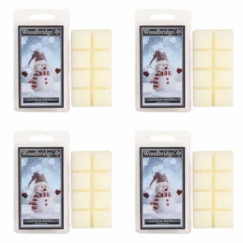 Woodbridge Duftwachs für Duftlampe | 4er Set Christmas Snowman | Duftwachs Winter | 8 Wax Melts für Duftlampe | Raumduft für Aromatherapie | 10h Duftdauer je Melt (68g) von Woodbridge