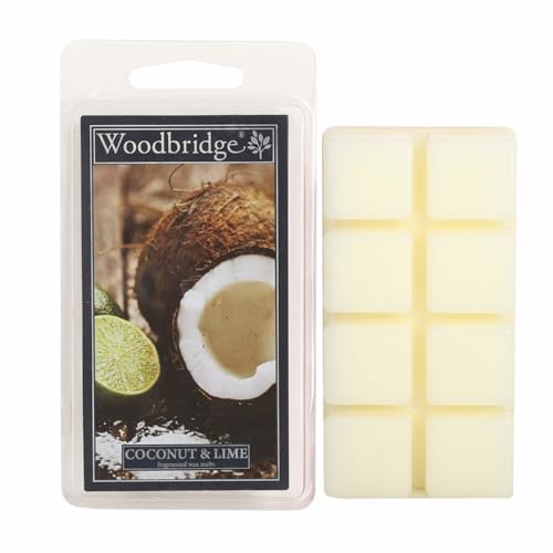 Woodbridge Duftwachs für Duftlampe | 4er Set Coconut Lime | Duftwachs Kokos | 8 Wax Melts für Duftlampe | Raumduft für Aromatherapie | 10h Duftdauer je Melt (68g) von Woodbridge