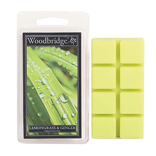 Woodbridge Duftwachs für Duftlampe | Lemongrass Ginger | Duftwachs Zitrone | 8 Wax Melts für Duftlampe | Raumduft für Aromatherapie | 10h Brenndauer je Melt (68g) von Woodbridge