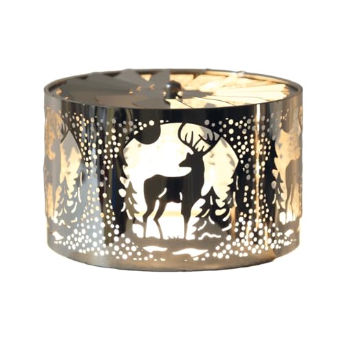 Woodbridge Karusellschirm für Duftkerzen | Stag - Silver | Kerzen Accesoires | Rotierender Kerzenschirm für Duftkerzen im Glas Woodbridge Karusellschirm für Duftkerzen | Stag - Silver | Kerzen Accesoires | Rotierender Kerzenschirm für Duftkerzen im Glas von Woodbridge