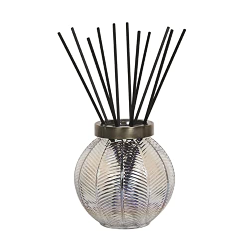 Woodbridge Leeres Reed Diffuser Glas | zum Selbstbefüllen | Clear | Schickes Diffuser Glas inklusive 50 Stück Rattan Reeds zur Duftverteilung | geruchsneutralisierender Luftentfeuchter von Woodbridge
