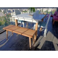 Sitzbank, Holzbank, Doppelsitzbank, Sitzbank Wohnzimmer Schlafzimmer, Empfangsbank, Couchtisch von WoodbyCNdesign