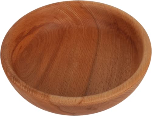 Rustikale Holzschüssel | Handgefertigte Servierschale aus Holz, 22 cm | Natürliche Eleganz für Ihre Küche von YOODITA
