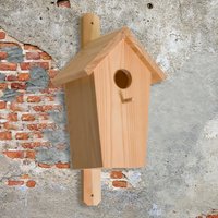 Schlichtes Hängendes Wildvogelhaus Aus Holz | Garten Vogelhaus Nistkasten 30 Mm Loch Größe 14 X 12 cm Übermalbar Dekoratives Diy-Handwerk von Woodeedoo