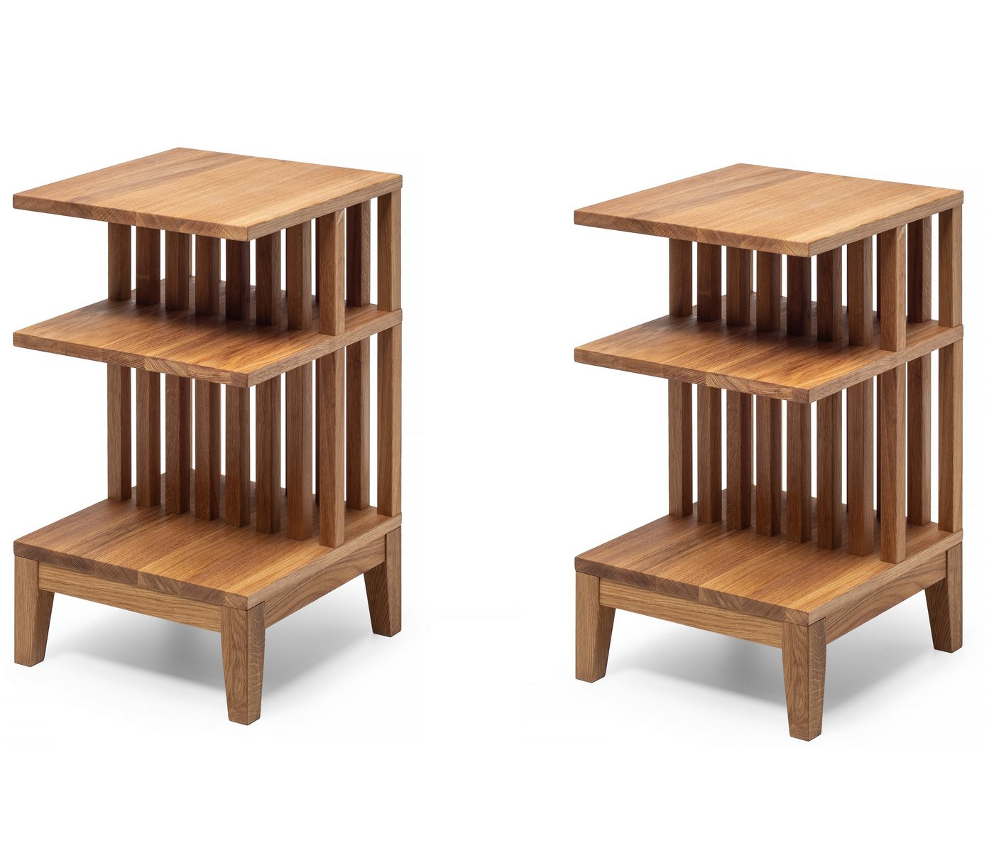 Woodek Design Nachttisch CELINE, 2er Set Beistelltische mit Regalen, H 65 x B 37,5 x T 37,5 cm (Ablagetische aus geöltem Eichenholz, 2-St., stehende und moderne Couchtische aus Massivholz), skandinavische Nachtschränke Woodek Design Nachttisch CELINE, 2er Set Beistelltische mit Regalen, H 65 x B 37,5 x T 37,5 cm (Ablagetische aus geöltem Eichenholz, 2-St., stehende und moderne Couchtische aus Massivholz), skandinavische Nachtschränke von Woodek Design