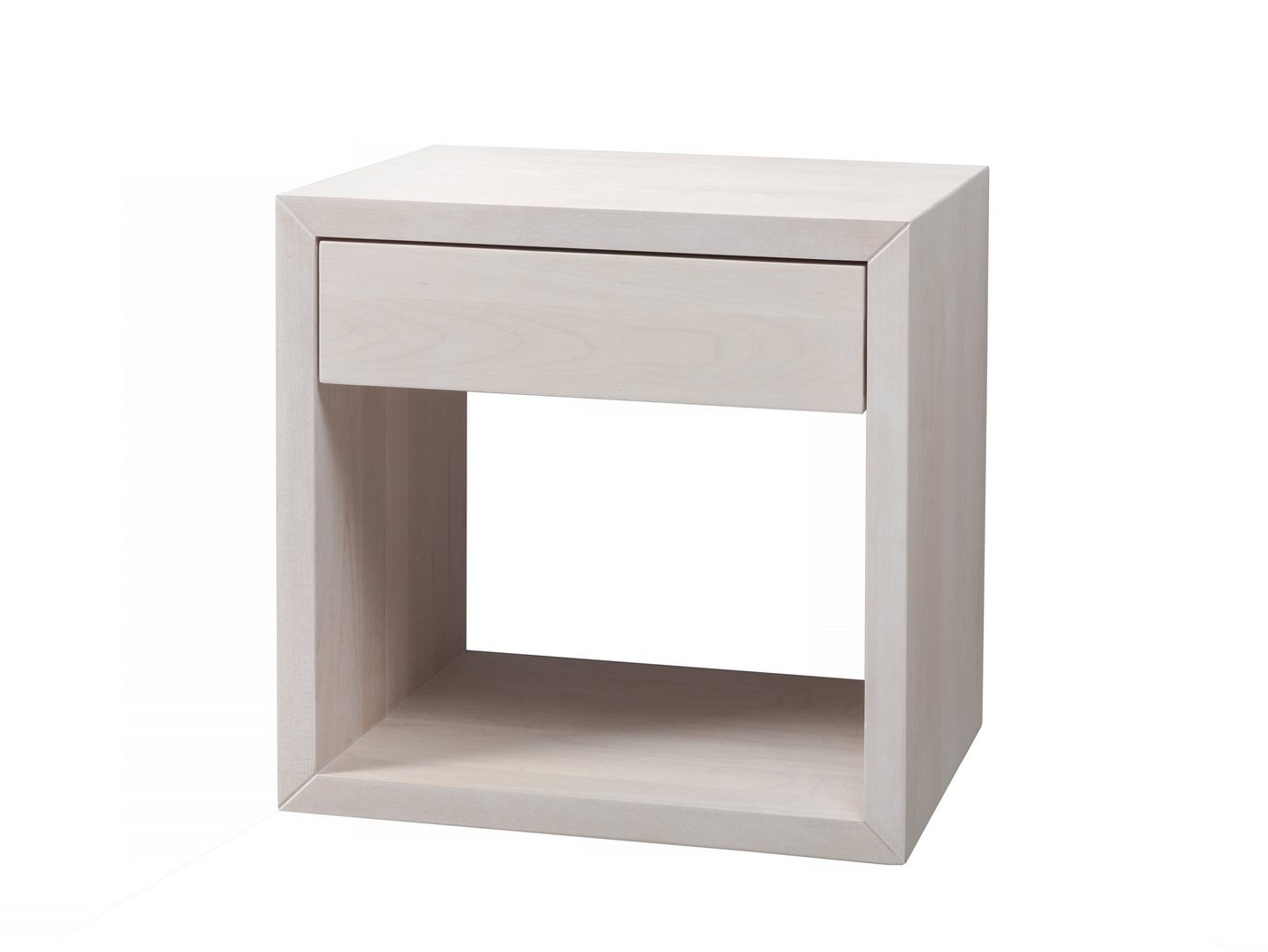 Woodek Design Nachttisch HUGO, hängendes Wandregal mit Schublade, H 39 x B 39 x T 30 cm (Ablagetisch aus weißer Birke, 1-St., skandinavischer Stil), kompakter Wandschrank von Woodek Design