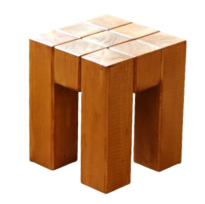 Wooden Manufacture Holz-Hocker - 30x30x36 cm - Massives Holz, minimalistisches Design - Vielseitig einsetzbar in Heim und Büro von Wooden Manufacture