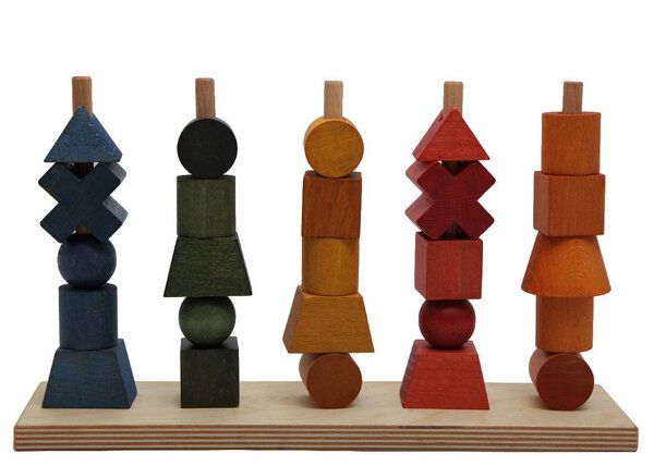 Wooden Story Steckspiel für Kleinkinder mit 25 Formen von Wooden Story