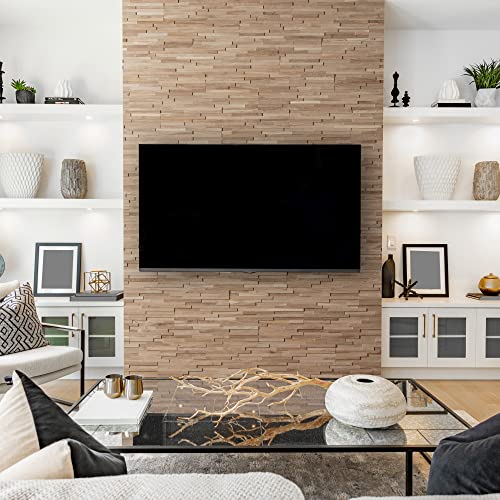 Wandverkleidung aus Holz 3D Optik Natürliches Eiche Holz Wandpaneele von Wooden Wall Design model ACE (1m2) von Wooden Wall Design